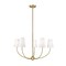 Z-Lite Shannon Chandelier, 5-Light, 32 In.W x 16.5 In.H, Rubbed Brass/white 3040-32RB - alternate 4